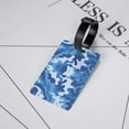 thumbnail image 6 of Blue Camouflage Pvc Luggage Tag With Name Id Labelfor Women Men, 6 of 6
