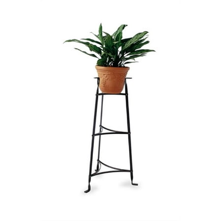 3-Tier Plant Stand with 2 Shelves in Hammered Steel