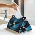 thumbnail image 5 of Kdxio Night Sky Forest Bald Eagle Print Tissue Box Cover,Modern PU Leather Rectangular Tissue Box Holder for Bathroom Living Room Bedroom Office Desk Car Home, 5 of 6
