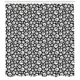 thumbnail image 2 of Ambesonne Music Shower Curtain, Fun Notes Circular Hoops, 69"Wx84"L, Black White, 2 of 2