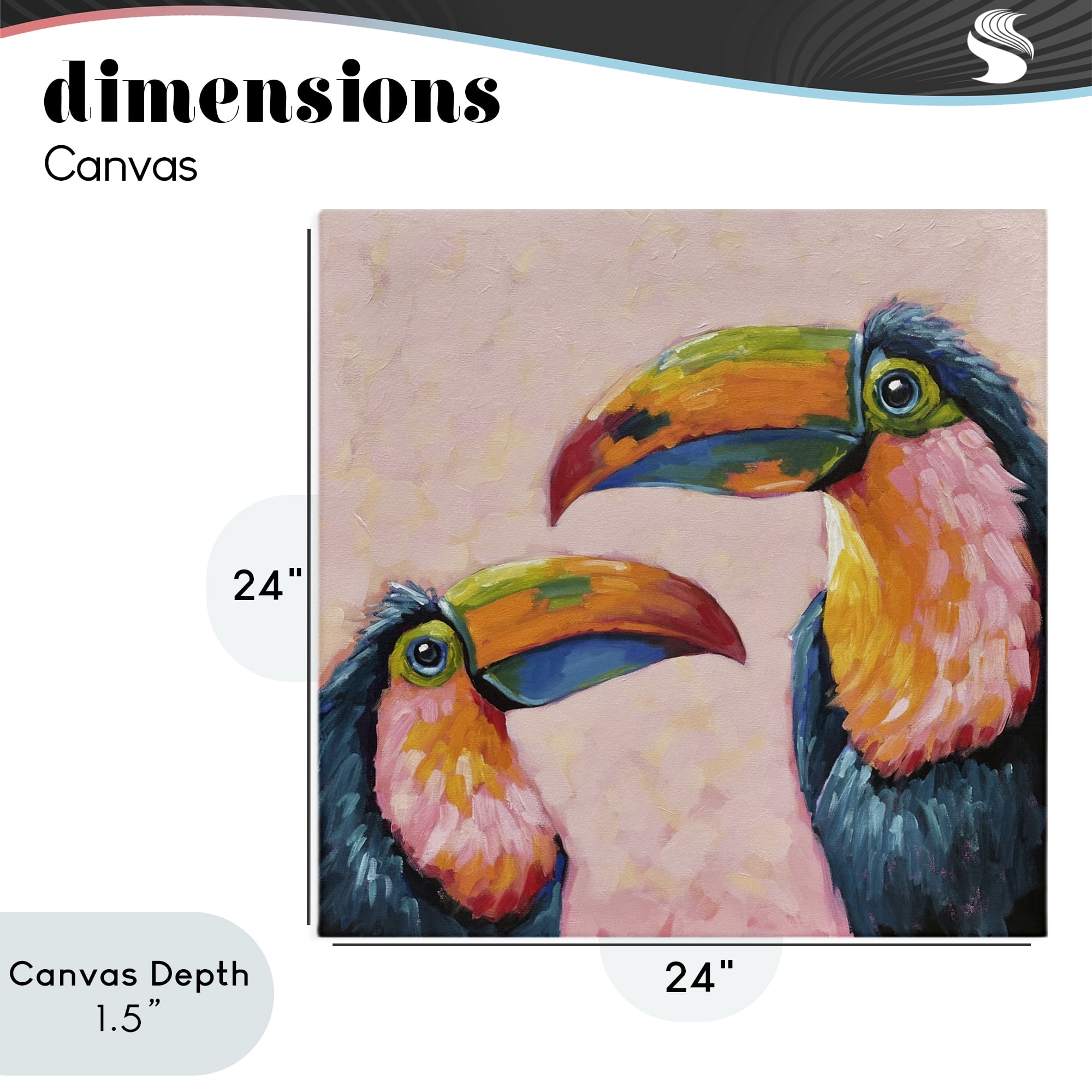 Stupell Industries Tropical Toucan Paradise Canvas Wall Art, design by Lucia Stewart