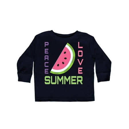 

Inktastic Peace Love Summer Gift Toddler Toddler Girl Long Sleeve T-Shirt