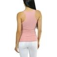 thumbnail image 2 of ToBeInStyle Womens Essential Ribbed Racerback Versatile Layering Cotton Blend Tank Top, 2 of 5