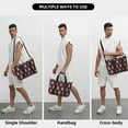 thumbnail image 4 of Rocae American Football and Fire Flames for Travel Shoulder Bag Top Handle Handbag with Yoga Mat Buckle for Gym, Work, Travel, 4 of 7