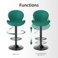 thumbnail image 4 of Juego de 2 banquetas de bar ajustables Youhauchair de terciopelo verde, 4 of 8