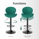 thumbnail image 4 of Juego de 2 banquetas de bar ajustables Youhauchair de terciopelo verde, 4 of 8