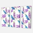 thumbnail image 3 of Designart ' Purple and Pink Floral Pattern ' Traditional Canvas Wall Art Print, 3 of 3