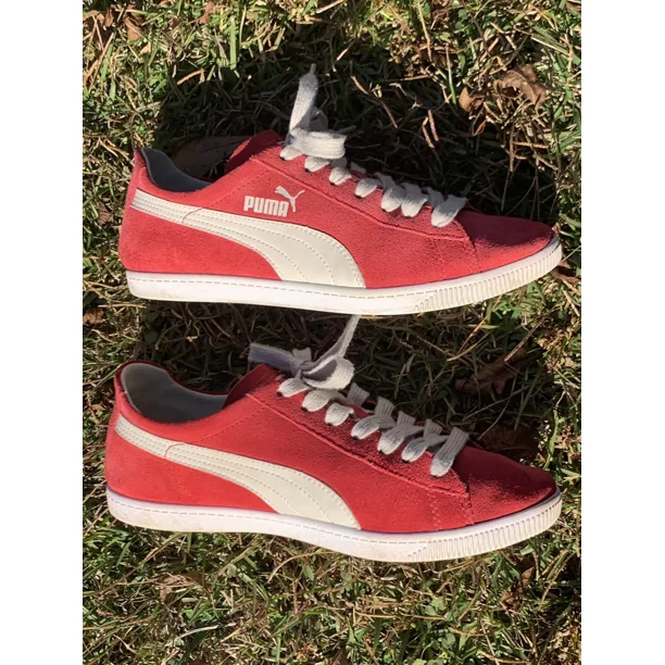 PU & MA Women 6 Red / White Suede Sneaker Classic Streetwear Great Condition Cool