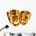 thumbnail image 1 of Golden Mask Wall Mural by Wallmonkeys Peel and Stick Graphic (48 in W x 33 in H) WM50817, 1 of 4