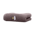 thumbnail image 2 of Embroidered Cotton Towel, Personalized Face Cloth With Double-Stitched Edges, for Daily Skincare Routine, Brown, 2 of 6
