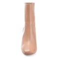 thumbnail image 6 of Journee Womens Maize Back Heel Zip Stacked Heel Booties, 6 of 8