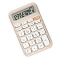 thumbnail image 3 of Calculadora de bolsillo de 12 dígitos, calculadora de bloc de notas, calculadora para estudiantes, oficina, color leche y té., 3 of 12