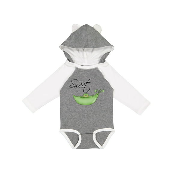 Inktastic Sweet Pea Girls Long Sleeve Baby Bodysuit