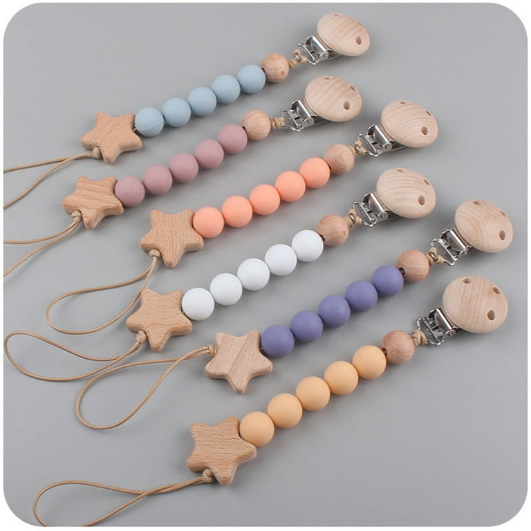 Crochet Pacifier Chain Animal Bead Clip Nursing Pacifier Holder Baby  Chewing Toy Toddler Dummy Clip Newborn Shower Dropshipping