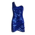 thumbnail image 6 of Elegant Women's Sequined One Shoulder Backless Mini Dress For Nightclub Dress Womens Small Sequins Floor Length Dress Evening Gown Size 14 Winter Dresses for Juniors Medium Formal Dresses for Women, 6 of 8