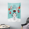 thumbnail image 1 of Christmas Tapestry, Hanging Christmas Ornaments and Happy Snowman New Year Themed Graphic, Wall Hanging for Bedroom Living Room Dorm Decor, 40W X 60L Inches, Blue Grey Multicolor, by Ambesonne, 1 of 2