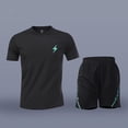 thumbnail image 2 of Men’s Active Quick Dry Crew Neck T Shirts | Athletic Running Gym Workout Short Sleeve Tee Set Big and Tall Size M-5XL Black, 2 of 5
