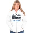 thumbnail image 3 of US Air Force United States Flag Unisex Plus Size Zip Hoodie Brisco Brands 2X, 3 of 5