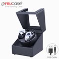 thumbnail image 1 of 2025 [2 modos de rotación] FRUCASE PU Watch Winder para relojes automáticos Watch Box 1-0 / 2-0, 1 of 5