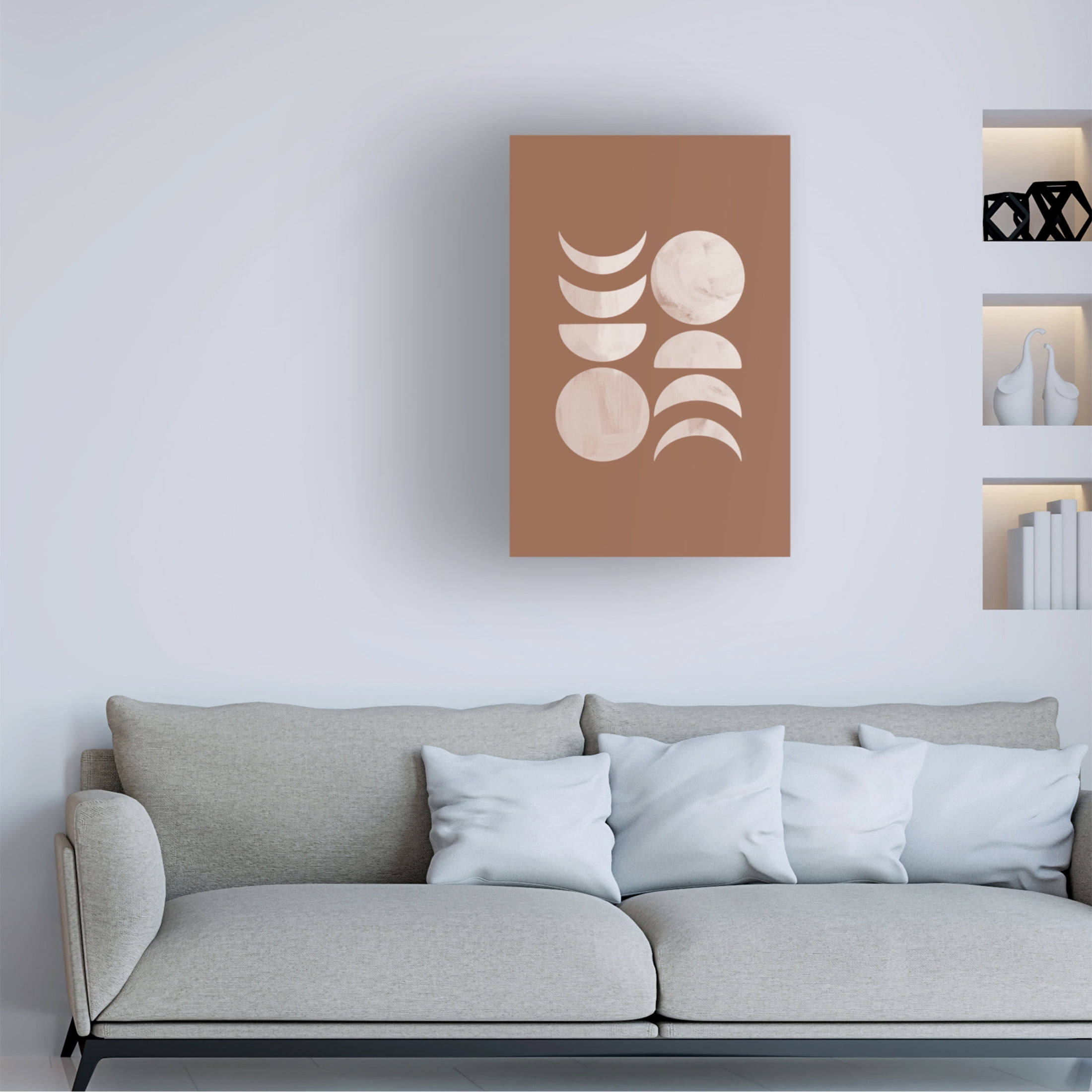 Trademark Fine Art Melloi Art Prints Moon Phase No.3 Canvas Wall Art