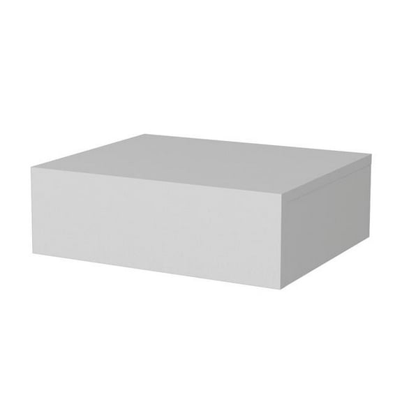 5 in. One Drawer Faux Wood Floating Nightstand, White