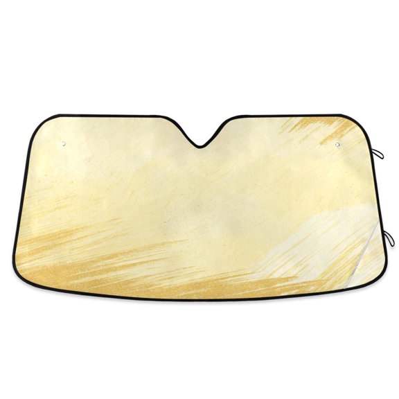 Iauyy Foldable Windshield Sun Shade for Cars, Interior Sun Protection for car UV Protection for Sedan/SUV/Truck, (S/M/L) Light Yellow Work