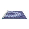thumbnail image 2 of Ahgly Company Machine Washable Indoor Rectangle Medallion Blue Traditional Area Rugs, 2' x 5', 2 of 4
