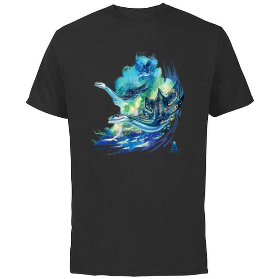 Avatar: The Way of Water Underwater Ilu Trio - Short Sleeve Cotton T-Shirt for Adults - Customized-Black