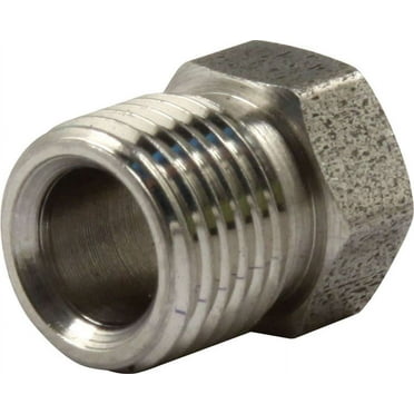 Allstar Performance ALL50117 Flare Nut Fitting - 7/16-24in Inverted Flare Male - Stainless - Natural - 1/4 in Hardline - Set of 10