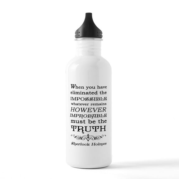 CafePress - Sherlock Holmes Imposs Stainless Water Bottle 1 - Stainless Steel Water Bottle, Sports Bottle, 1.0L