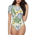 thumbnail image 2 of Picia Vintage Utensils Womens One Piece Swimsuits Modest Tummy Control Bathing Suits Lace Up Slimming Swim Suit-XX-Large, 2 of 9