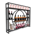 thumbnail image 6 of Wine Bottle Shelf, Hanging Metal Wine Rack Cabinet 39.37*5.91*31.5in Black 110.23 lbs Wall Mounted Wine Rack, 6 of 22