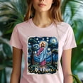 thumbnail image 5 of Christian Faith He Is Risen Art Style Jesus T-Shirt for Men and Women, Light Pink, Size L, 5 of 6