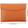 thumbnail image 2 of PU Leather A4 File Folder Document Holder Waterproof Portfolio Envelope Folder Case with Snap Closure-Brown, 2 of 7
