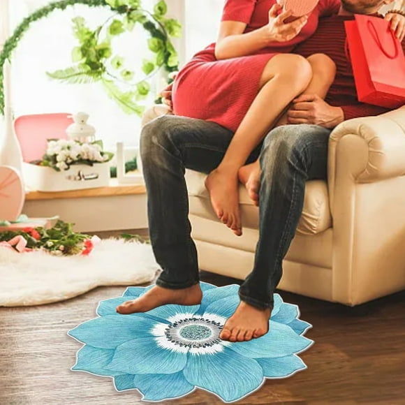 Meitianfacai Plain Flower Shape Easy Care Living Room Carpet Large Area Washable Bedroom Carpet Washable Home Absorbent Carpet