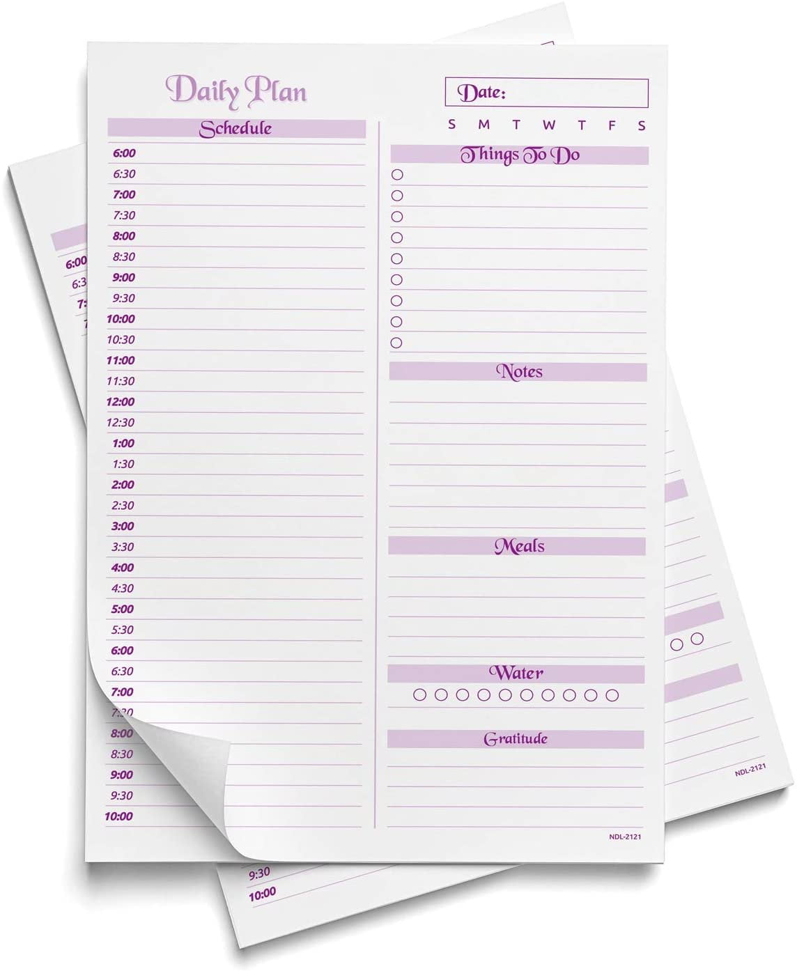 To Do List Notepad 50 Sheets 5.5" x 8.5" Ruled Planning Checklist