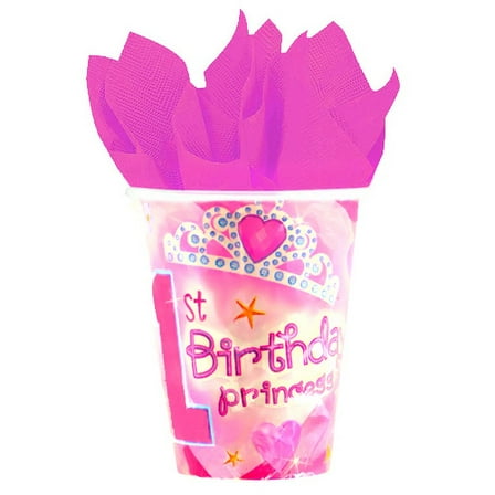 1st Birthday Princess 9oz Paper Cups (18ct)