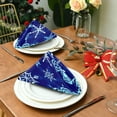 thumbnail image 3 of GZHJMY Christmas Cloth Napkin Blue Snowflake Kitchen Dining Table Decor for Family Gathering Party Everyday Use Dinner Napkin Holiday Xmas Gift 4 Pack 20" × 20", 3 of 6