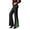 Green, variant on Women's Gothic Flare Pants Elastic Waist Lace Up Split Color Block Pockets Vintage Halloween Party Daily Wear Long Pants S-3XL