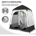 thumbnail image 3 of WYDK 2 Room Shower Tent, 7.5 FT Instant Pop Up Shelter with Carrying Bag, Privacy Changing Room Tent,Perfect for Portable Toilet, Camping, Dressing, Outdoor Indoor, Easy Set Up,Black, 3 of 8