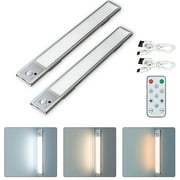WiseWater Under Cabinet LED Lights with Wireless Motion Sensor, Multi-Color Temperature, Brightness Levels, and Remote Control , 2PCS