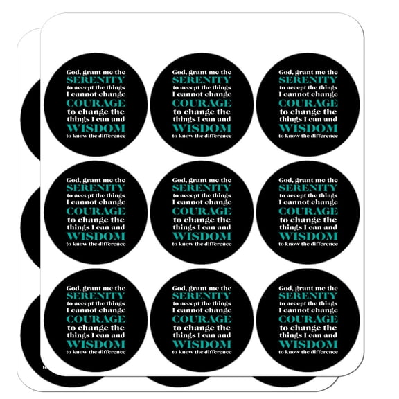 Serenity Prayer Courage Wisdom 2" Planner Calendar Scrapbooking Crafting Clear Stickers