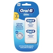 Oral-B Glide Healthy Gums Unflavored Dental Floss, Value 2 Pack (50m Each)
