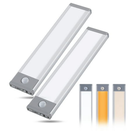 

RBCKVXZ 2PCS 58 LED Under Cabinet Light 1500mAh USB Rechargeable Sensor Closet Night Light Under Cabinet Lamp Rechargeable Battery 3 Color Temperature Brightness Night Fall Decor Clearance