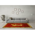 thumbnail image 3 of Ahgly Company Indoor Square Animal Yellow Traditional Area Rugs, 5' Square, 3 of 4