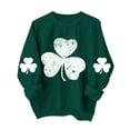 thumbnail image 2 of Njagoc3 Womens Round Neck St. Patrick'S Day Printed Long Sleeve Tops Sweatshirts, 2 of 6