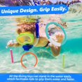 thumbnail image 5 of Pool Toys, YCFUN 10-Pcs Dive Stick Ring Set, Dive Party Pack Pool Set for Child Boys Kids, Red, 5 of 5