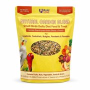 Birds LOVE Natural Garden Blend Bird Food for Small Birds, 4 lb - Hand Packed in USA, Natural Mix with Fruits, Seeds & Grains for Lovebirds, Cockatiels, Budgies & Parakeets