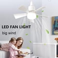 thumbnail image 3 of SHANGYU Ceiling Fans with Lights and Remote, Screw in Ceiling Fan, Remote Control Dimmable LED Fan Light Ceiling, Base Screw in Ceiling Fan Light, 2-in-1 Ceiling Fan with Illumination, 3 Speed Fan, 3 of 8