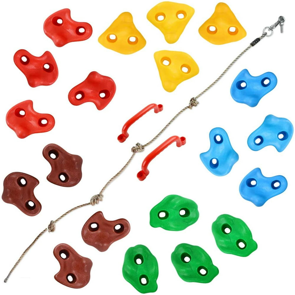 BRIZI LIVING 20 Rock Climbing Holds for Kids, Adult Climbing Rock Wall